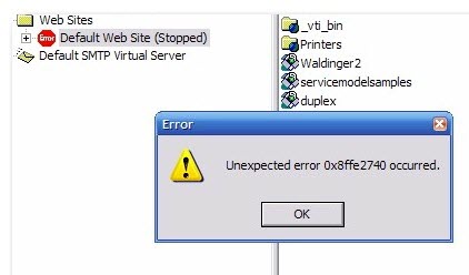 Unexpected Error 0x8ff...