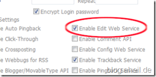 Enable Edit Web Service