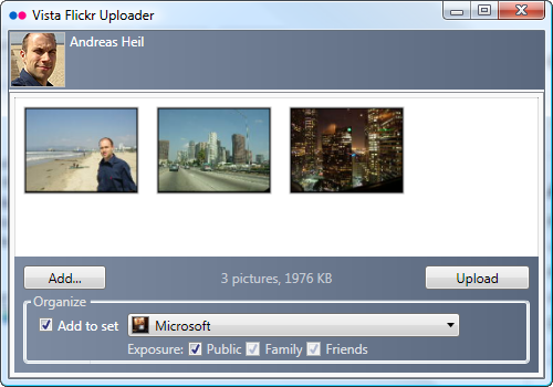 Vista Flickr Uploader