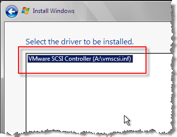 VMware SCSI Drivers