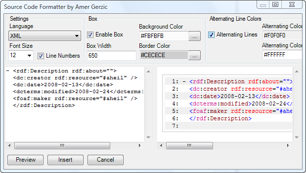 Source Code Formatter