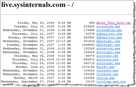 live.sysinternals.com