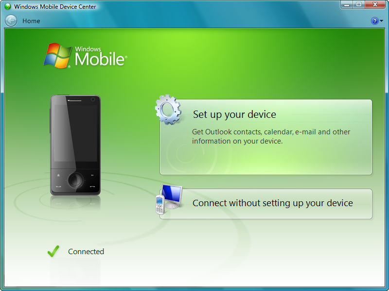 Windows Mobile Device Center