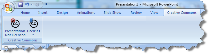 Creative Commons License Add-in