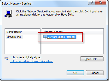 VMware Bridge Protocol