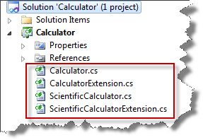 Classes for Extension Methods