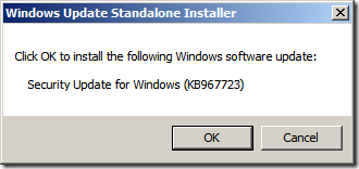 KB967723 Standalone Installer