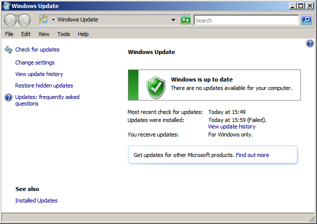 Windows up to date