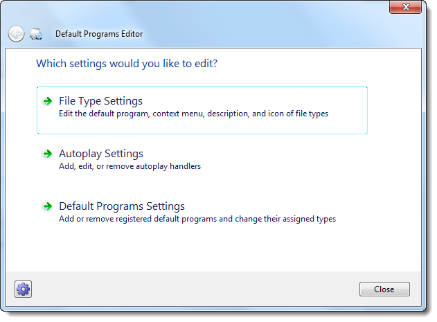 Default Programs Editor