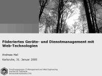 Föderiertes Geräte- und Dienstmanagement mit Web-Technologien