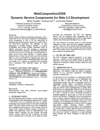 WebComposition/DGS: Dynamic Service Components for Web 2.0 Development