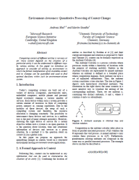 Environment-Awareness: Quantitative Processing of Context Changes