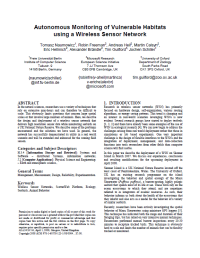 Autonomous Monitoring of Vulnerable Habitats using a Wireless Sensor Network