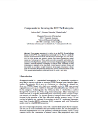 Components for Growing the RESTful Enterprise