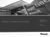 Robots in Human Environments Robots in Human Environments