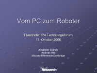 Vom PC zum Roboter