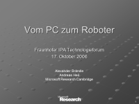 Vom PC zum Roboter