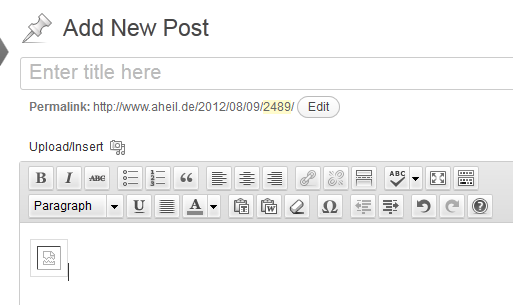 Add New Post Editor