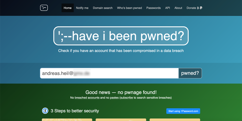 Have I Been Pwned